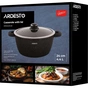 Каструля Ardesto Gemini Anzio скляна кришка 24 см 4,4 л чорна (AR2424GE) - зменшене зображення 10