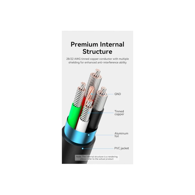 Дата кабель USB 2.0 AM to USB-C 3.0m 3.0A (18W) PVC black Vention (CTHBI) - picture 7