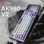 Клавіатура бездротова Ajazz AK980 V2 Maillard Switch White (AK980-V2-M-PWB) - зменшене зображення 2