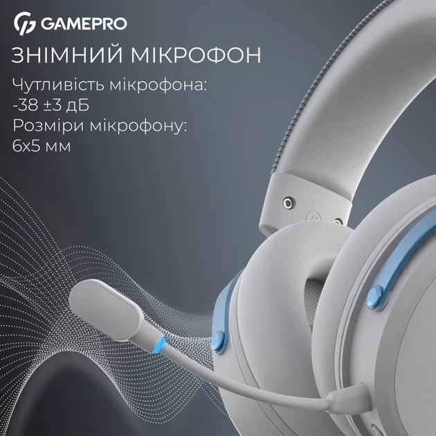 Навушники GamePro Asgard Skadi Wireless White/Blue (HSW191WB) - picture 9