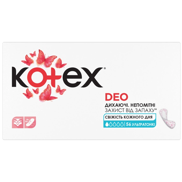 Ежедневные прокладки Kotex Ultraslim Deo 56 шт. (5029053548258/5029053548111) - изображение 1