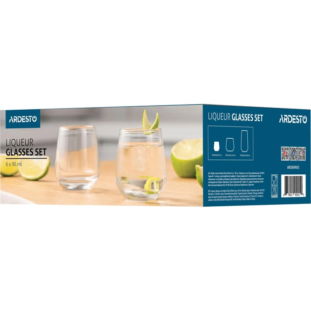Набір чарок Ardesto Gloria Shine 95 мл 6 шт (AR2609GS) - picture 2