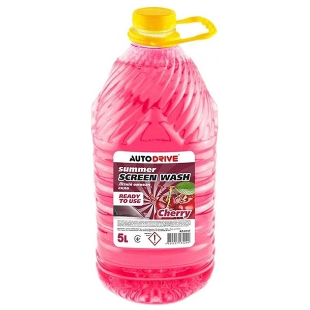 Омивач автомобільний AUTO DRIVE Summer Screen Wash Cherry PET 5л (AD0137) - изображение 1