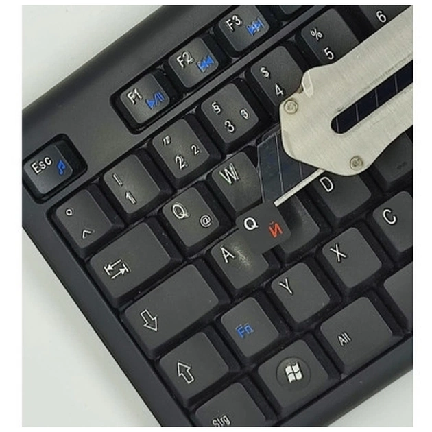 Наклейка на клавіатуру BestKey непрозора чорна, 76, помаранчевий (BKU13ORA/014) - picture 3