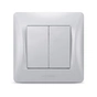 Вимикач Videx BINERA 2кл срібний шовк (VF-BNSW2-SS) - уменьшенное изображение 2