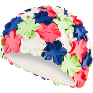 Шапка для плавання Aqua Speed Bloom 5704 105-02 білий, зелений, рожевий, синій Жін OSFM (5908217657046) зображення 1