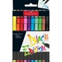 Фломастеры Faber-Castell кисточки Black Edition, 10 цветов (32355) - уменьшенное изображение 1