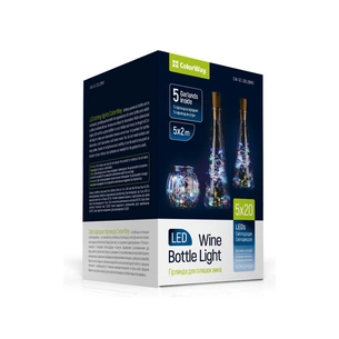 Гірлянда ColorWay пробка для пляшки на батарейках LED 20/2М (5шт/уп) кольорова (CW-GC-20L2BMC) зображення 1