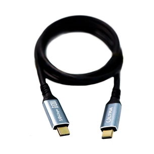 Дата кабель USB-C to USB-C 1.0m 10Gbps 100W black Ultra (UC107-0100) зображення 1
