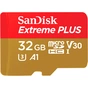 Карта пам'яті SanDisk 32GB microSD class 10 V30 Extreme PLUS (SDSQXBG-032G-GN6MA) - зменшене зображення 2