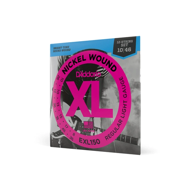 Струни для гітари D'Addario XL Nickel Wound Regular Light 12-String (10-46) (EXL150) - picture 2