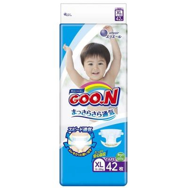 Підгузки GOO.N для дітей 12-20 кг, ХL, унісекс 42 шт (853624) - изображение 1