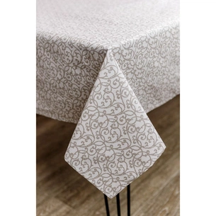Скатертина Прованс непромокаюча Simfoni Капучіно вензель 220х136 см (033601) зображення 1