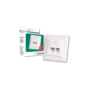 Комп'ютерна розетка Digitus 2xRJ45 UTP, для прихованої проводки (DN-9001-N) зображення 1