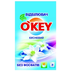Відбілювач O'KEY кисневий для білої білизни 200 г (4820049381344) изображение 1