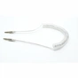 Кабель мультимедійний 3.5mm M to 3.5mm M 1.0m white Dengos (AUDIO-PLS-PRUZH-WHITE) - зменшене зображення 1