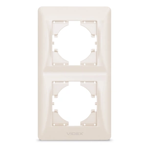 Рамка Videx BINERA кремова 2 пости (VF-BNFR2V-CR) изображение 1