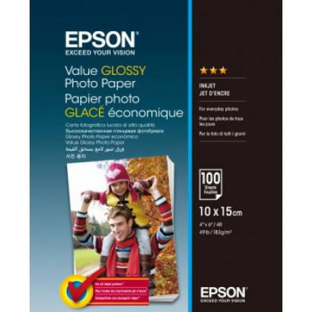 Фотопапір Epson 10х15 Value Glossy Photo (C13S400039) - изображение 1