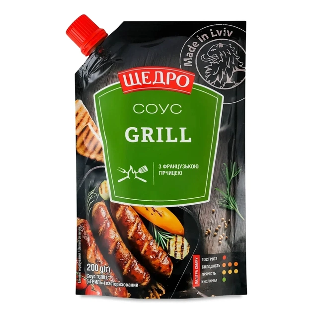 Соус Щедро Grill 200 г (4823097408797) - изображение 1