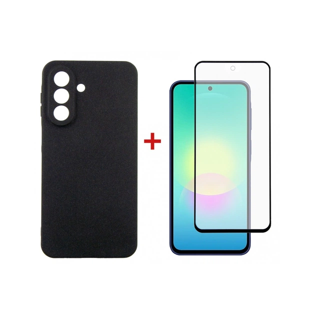 Чехол для мобильного телефона Dengos Carbon Cover + Glass Samsung Galaxy A27 Black (DG-KM-205) - изображение 1