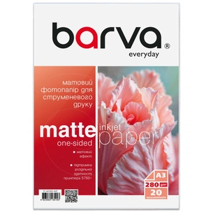 Бумага Barva A3, 280 г/м2, Everyday, matt, 20 с (IP-AE280-447) изображение 1
