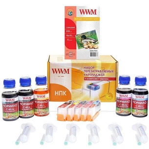 Комплект перезаправних картриджів WWM CANON MG5740/6840 (BP/B/C/M/Y) +chip (RC.CLI471ARC) picture 1