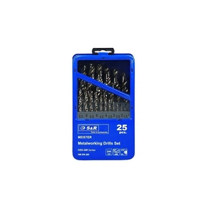Набір свердл S&R Meister по металу 25шт 1.0-13.0мм (108809250) зображення 1