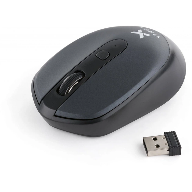 Мишка Vinga MSW-908 Silent Click grey - зображення 1