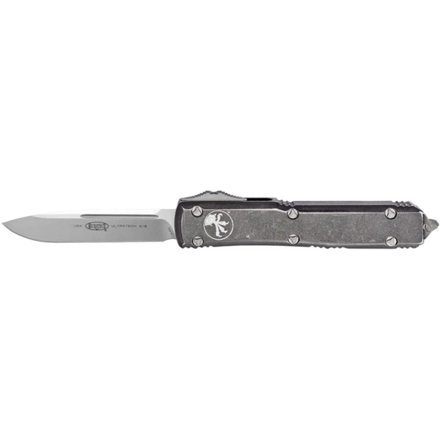 Ніж Microtech Ultratech Drop Point Stonewash Distressed Black (121-10DBK) - изображение 1