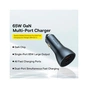 Зарядний пристрій Baseus Golden Contactor Pro GaN Fast Charging Car Charger U+2C 65W Lunar Gray (C00035202841-00) - зменшене зображення 3