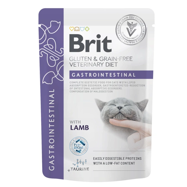 Влажный корм для кошек Brit GF VetDiets Gastrointestinal с ягненком 85 г (8595602566686) - изображение 1