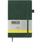 Книга записна Buromax Primo 125x195 мм 96 аркушів в клітинку обкладинка зі штучної шкіри Зелена (BM.291161-04) - зменшене зображення 1