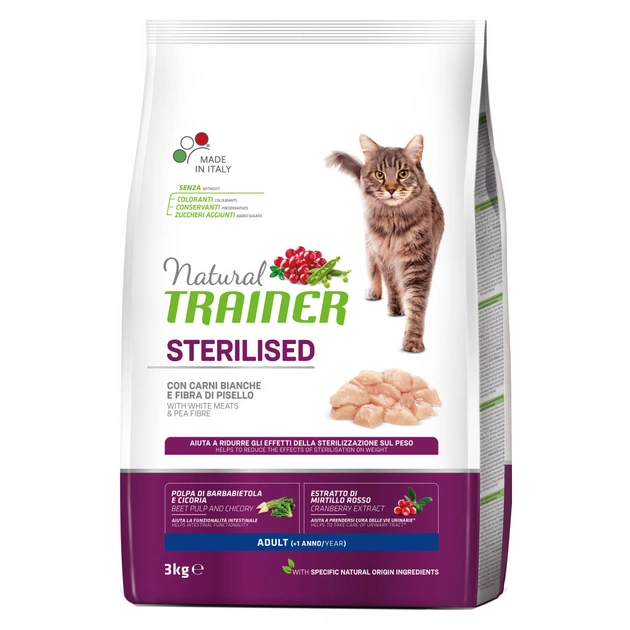 Сухий корм для кішок Trainer Natural Super Premium Adult Sterilised з індичкою 3 кг (8059149029764) - изображение 1