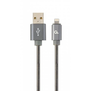 Дата кабель USB 2.0 AM to Lightning 2.0m Cablexpert (CC-USB2S-AMLM-2M-BG) зображення 1