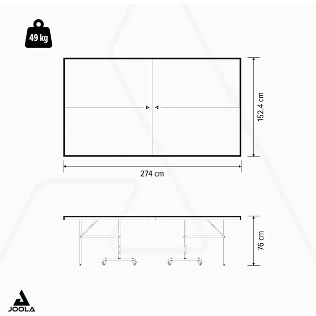 Тенісний стіл Joola Outdoor J100A Grey (11647) (931430) - picture 7