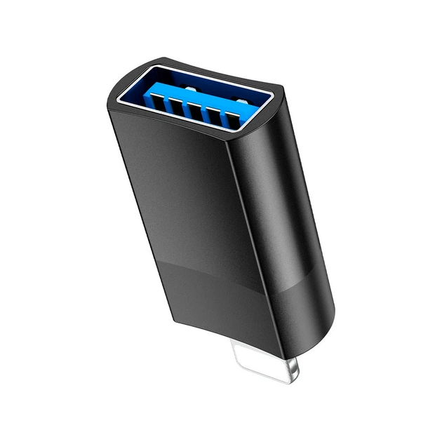 Перехідник UA17 Lightning M to USB F USB2.0 no data transfer Black HOCO (6931474761989) - picture 3