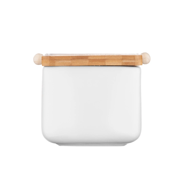 Цукорниця Ardesto Midori 12х12х11см, 840мл, кераміка, бамбук, біла (AR0907W) - picture 4