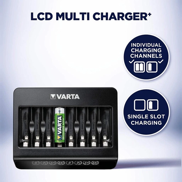 Зарядний пристрій для акумуляторів Varta LCD MULTI CHARGER PLUS (57681101401) - зображення 5
