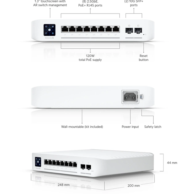 Комутатор мережевий Ubiquiti USW-PRO-8-POE - picture 8