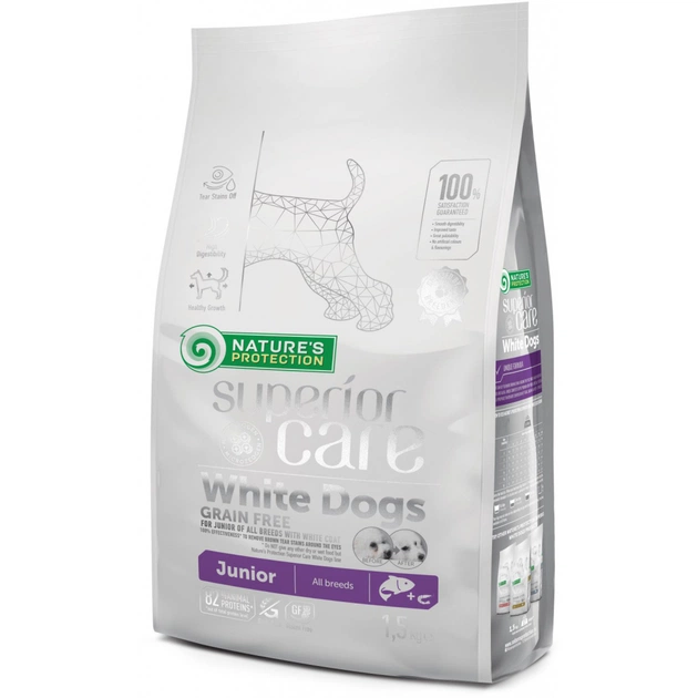 Сухий корм для собак Nature's Protection Superior Care White Dogs Grain Free Junior 1.5 кг (NPSC45671) - зображення 1