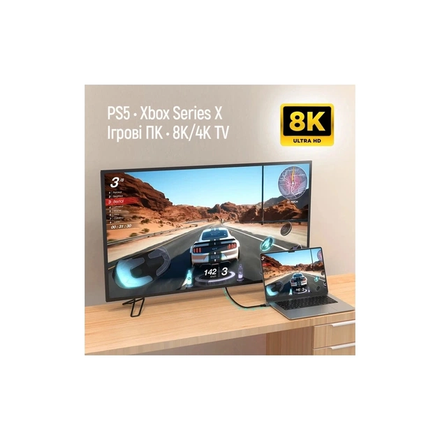 Кабель мультимедійний HDMI M to HDMI M 3.0m V2.1 8K black ColorWay (CW-CBHD089-BK) - picture 8