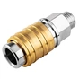Конектор для шланга Neo Tools муфта швидкознімна пневматична, 1/4", 16бар, нержавіюча сталь, латунь (12-635) - зменшене зображення 3
