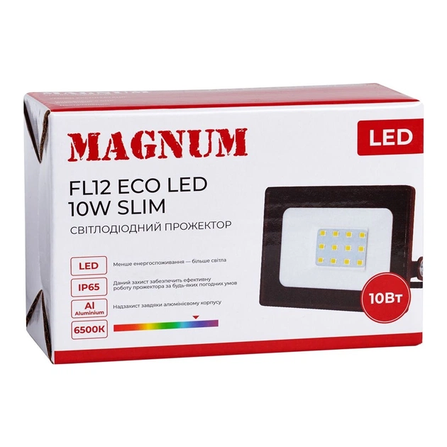 Прожектор MAGNUM FL12 ECO LED 10Вт slim 6500К IP65 (90018080) - picture 5