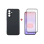 Чехол для мобильного телефона Dengos Carbon Cover + Glass Samsung Galaxy A37 Black (DG-KM-194) - уменьшенное изображение 1