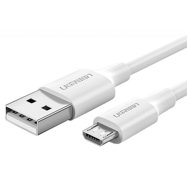 Дата кабель USB 2.0 AM to Micro 5P 1.0m US289 White Ugreen (60141) - изображение 1