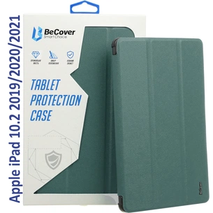 Чохол до планшета BeCover Tri Fold Hard Apple iPad 10.2 2019/2020/2021 Dark Green (709656) зображення 1