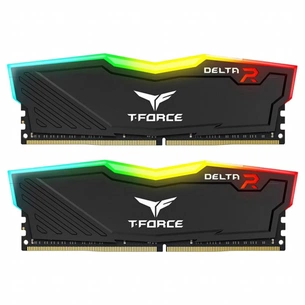 Модуль пам'яті для комп'ютера DDR4 8GB (2x4GB) 3000 MHz T-Force Delta Black RGB Team (TF3D48G3000HC16CDC01) зображення 1