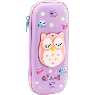 Пенал Cool For School з прихованим дзеркалом 1 відділення Фіолетовий (QT-5779-Purple) зображення 1