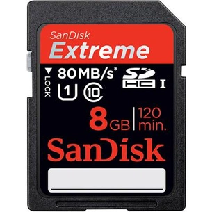 Карта пам'яті SanDisk 8Gb SDHC HD Video eXtreme UHS-I Class 10 (SDSDXS-008G-X46) зображення 1