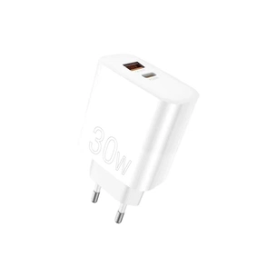 Зарядний пристрій WUW C208 1xUSB-C PD30W + 1xUSB QC3.0 18W White (6972573333417) зображення 1
